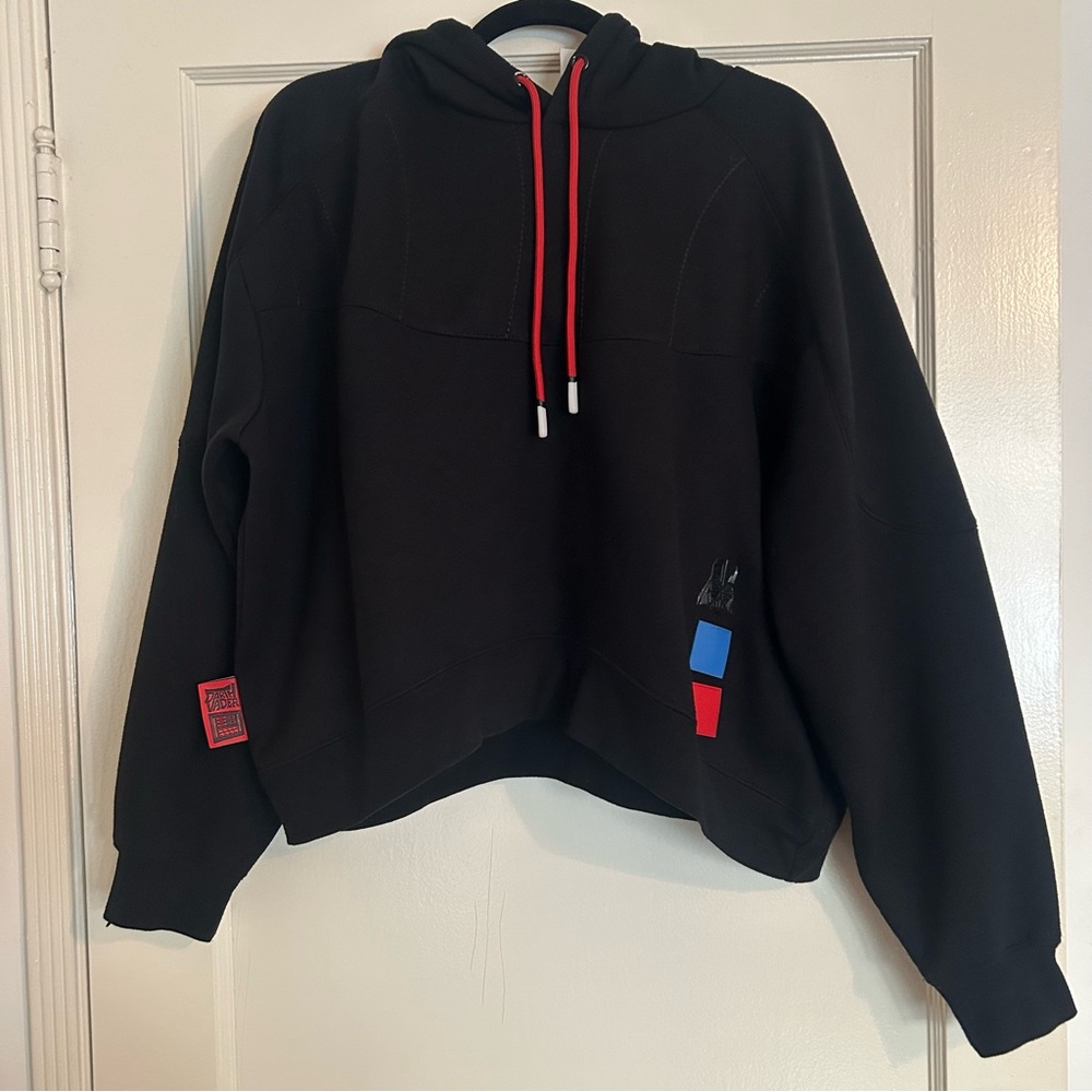Disney Star Wars Darth Vader Cropped Sweatshirt Size XL